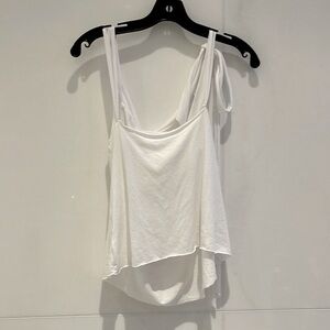 COPY - Fig white one shoulder top with adjustable styling